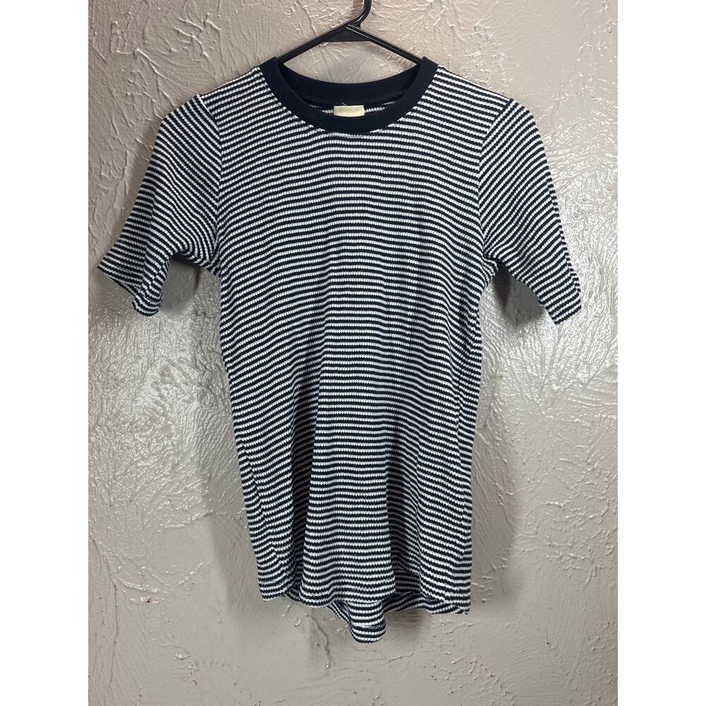 Baldwin Kansas City Womens Striped Short Sleeve Crew Neck T-Shirt‎ Size Medium